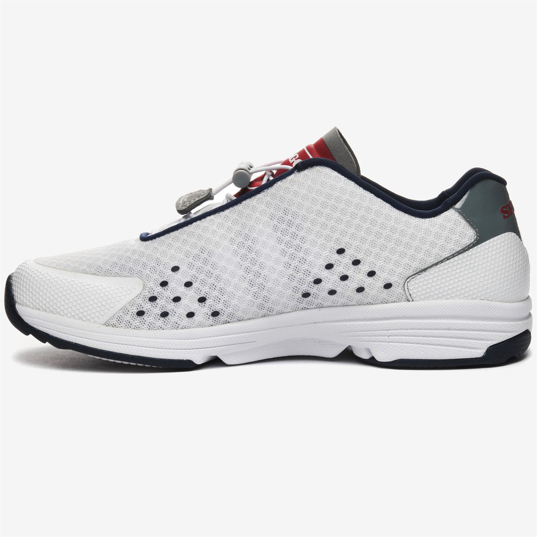 Grey White Women's Low Cut Sailing Sneakers with Water-Draining Technology main