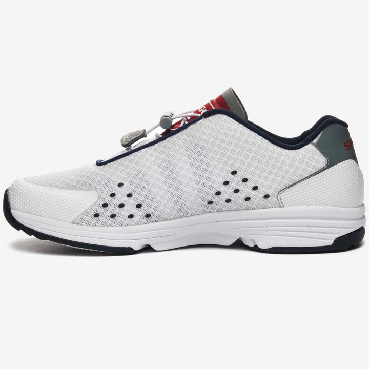 Grey White Women's Low Cut Sailing Sneakers with Water-Draining Technology 3