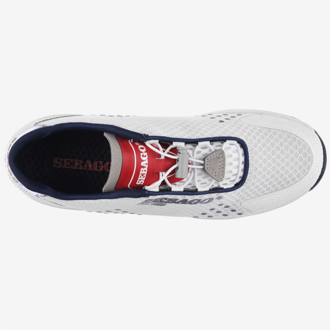Grey White Women's Low Cut Sailing Sneakers with Water-Draining Technology main