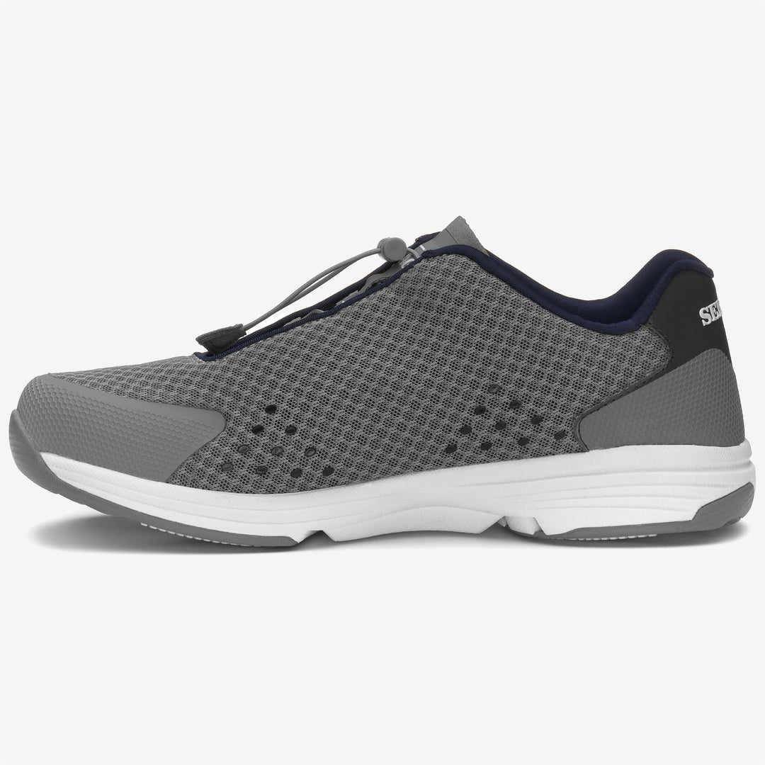 Grey Navy Women's Sailing Sneakers with Water-Draining Technology main