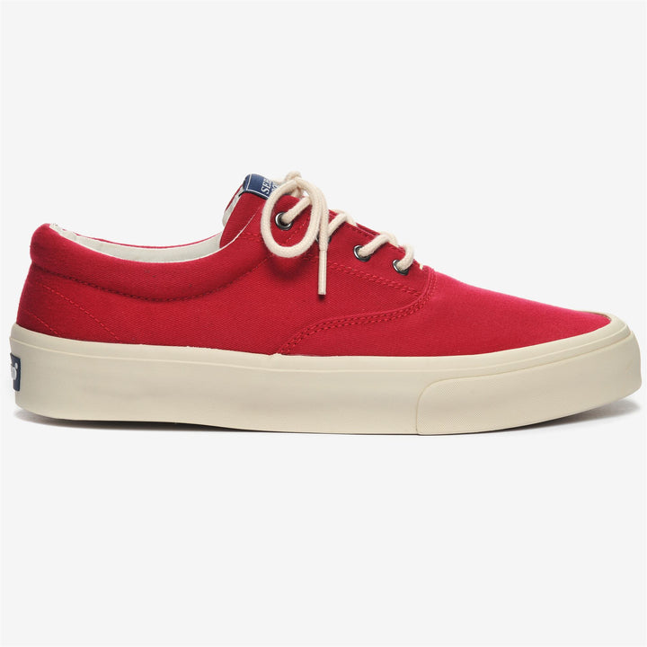 Sneakers Nautiche Basse Uomo Rosso Marrone per Vela 1