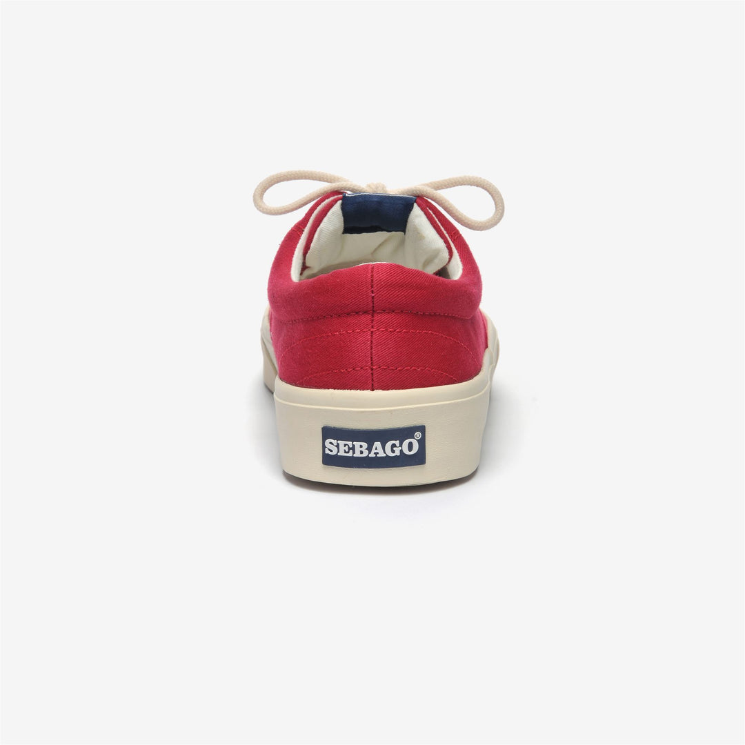 Sneakers Nautiche Basse Uomo Rosso Marrone per Vela main