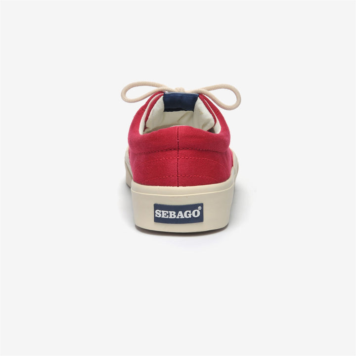 Sneakers Nautiche Basse Uomo Rosso Marrone per Vela 5