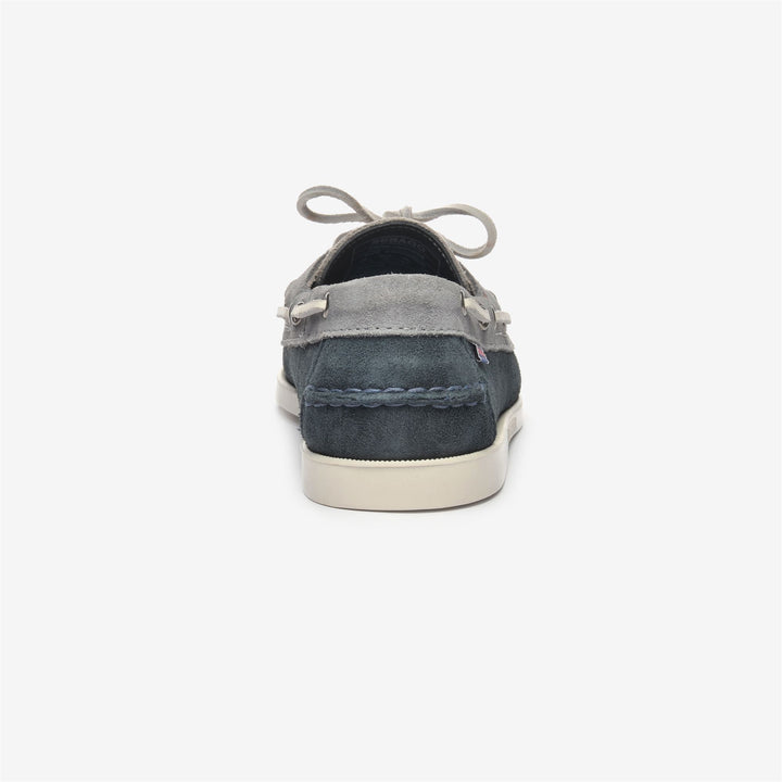 Navy Blue Men's Leather Moccasin Docksides for Yachting 4