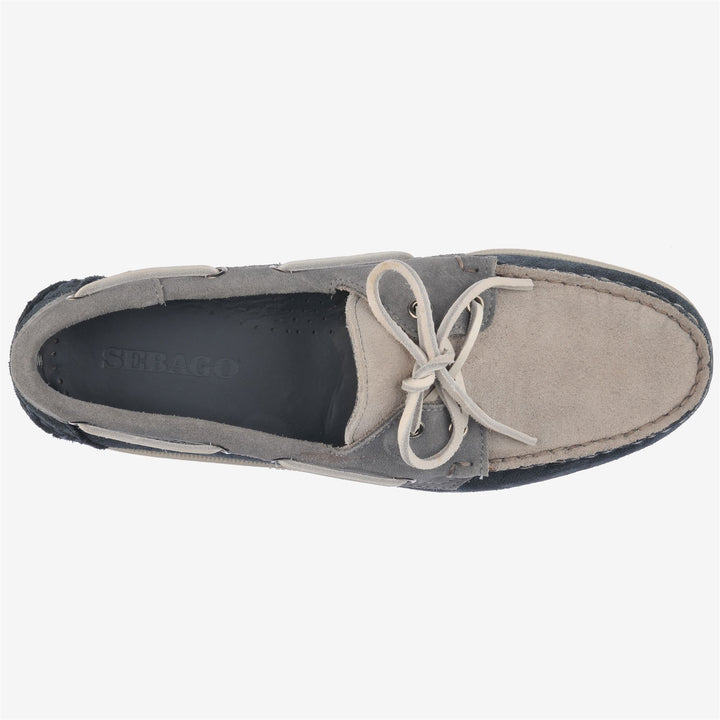 Navy Blue Men's Leather Moccasin Docksides for Yachting 3
