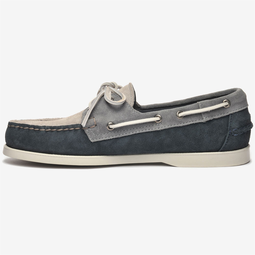 Mocassini in Pelle Blu Navy Uomo Docksides per Yachting 02