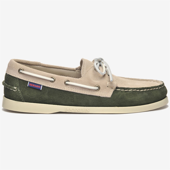 Mocassini Nautici Uomo Verde Taupe 1