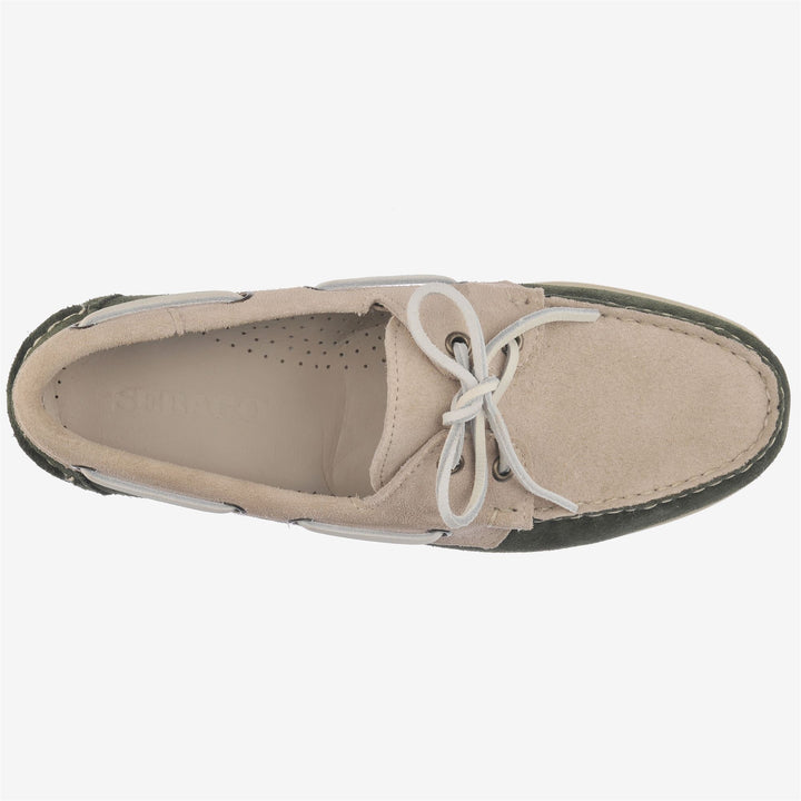 Mocassini Nautici Uomo Verde Taupe 4