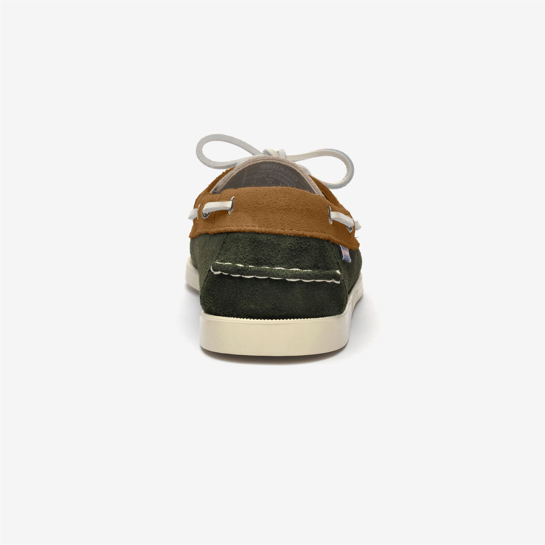 Green Taupe Men's Nautical Moccasin Boat Shoes main