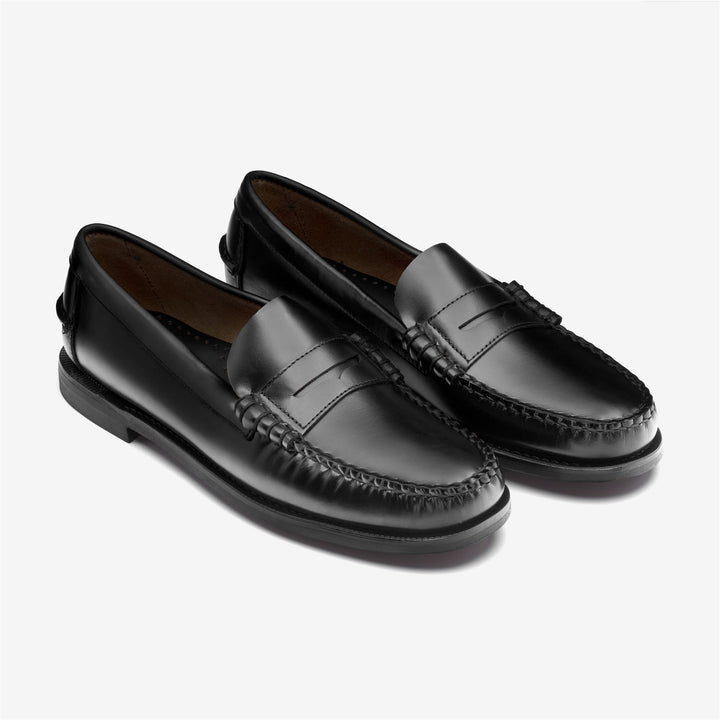 Schwarze Damen Business Mokassin Loafer mit Lederkonstruktion 2