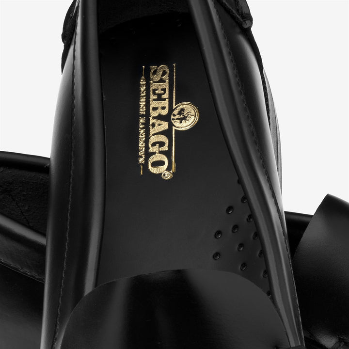 Black Women's Business Moccasin Loafers with Leather Construction 5