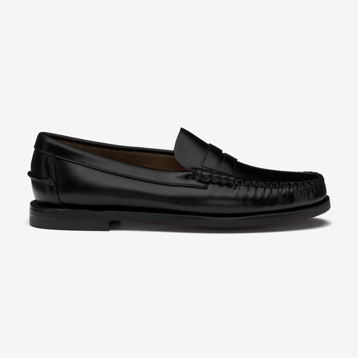 Black Women's Business Moccasin Loafers with Leather Construction 1