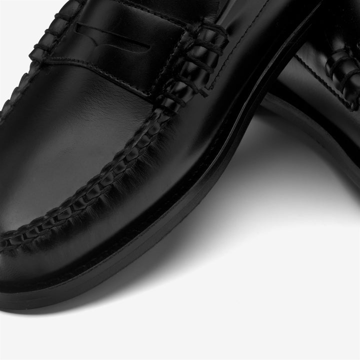 Black Women's Business Moccasin Loafers with Leather Construction 6