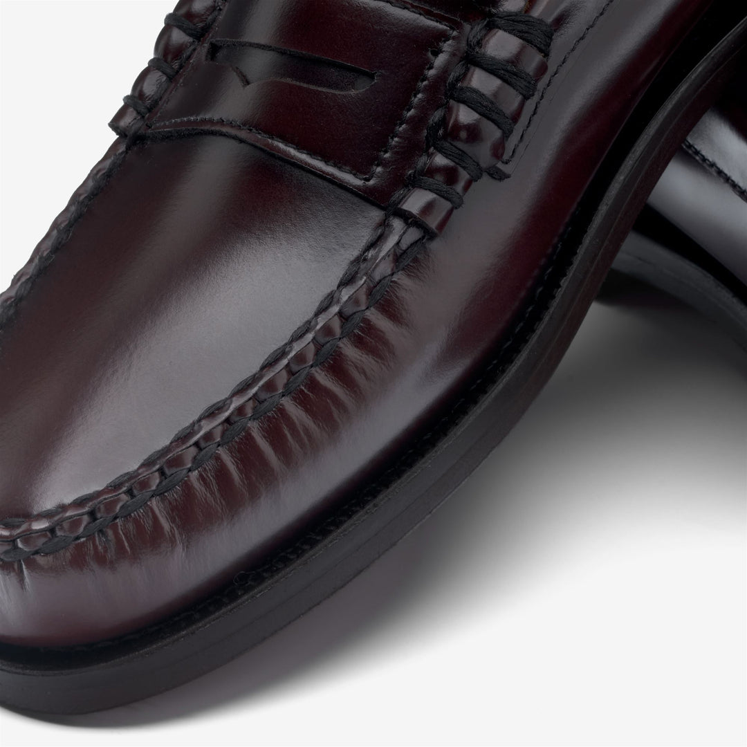 Mocasines de piel color burdeos para mujer para negocios main