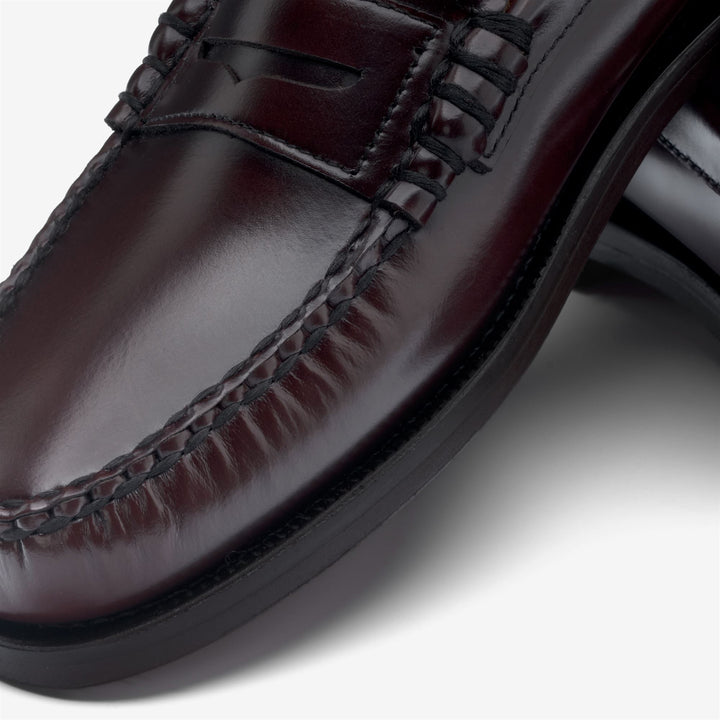 Mocasines de piel color burdeos para mujer para negocios 6