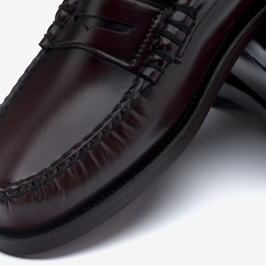 Burgundy Red Women's Leather Moccasin Loafers for Business main