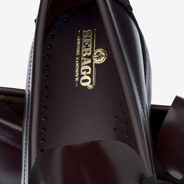 Mocasines de piel color burdeos para mujer para negocios 5