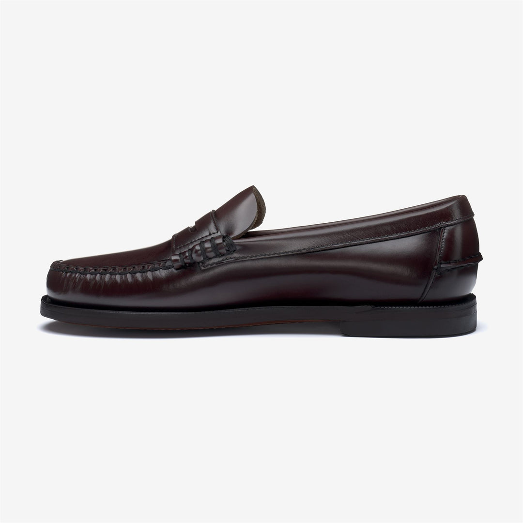 Mocasines de piel color burdeos para mujer para negocios main