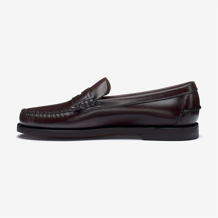 Mocasines de piel color burdeos para mujer para negocios 3
