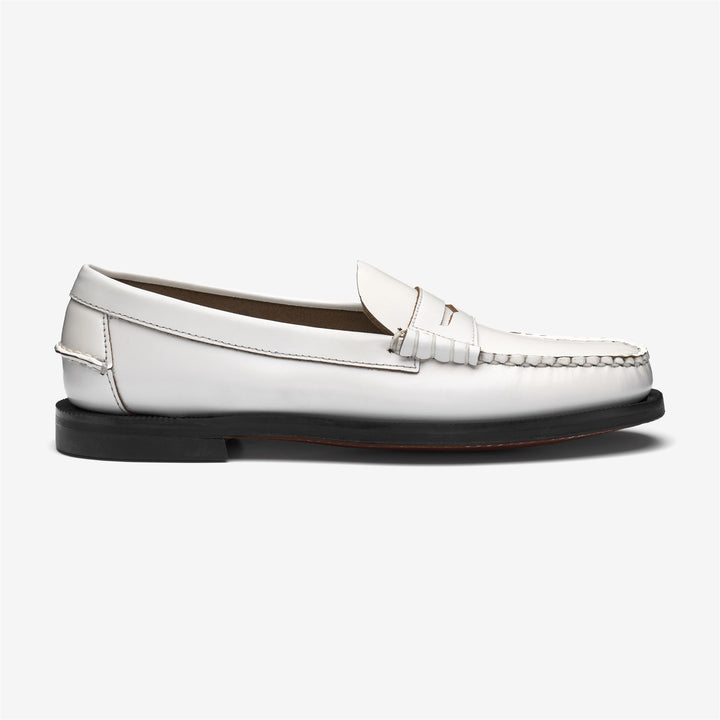 Grey White Women's Leather Moccasin Slip-On Loafers 1