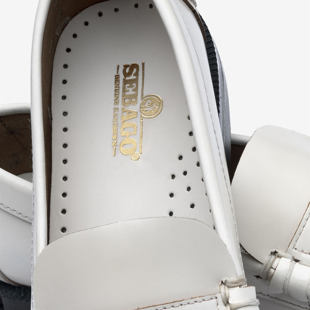 Grey White Women's Leather Moccasin Slip-On Loafers main