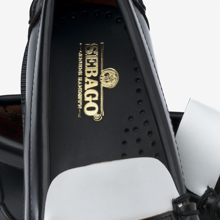 Black White Women's Leather Moccasin Business Loafers 5