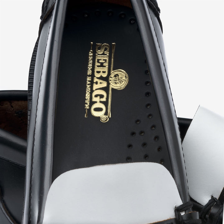 Black White Women's Leather Moccasin Business Loafers 5
