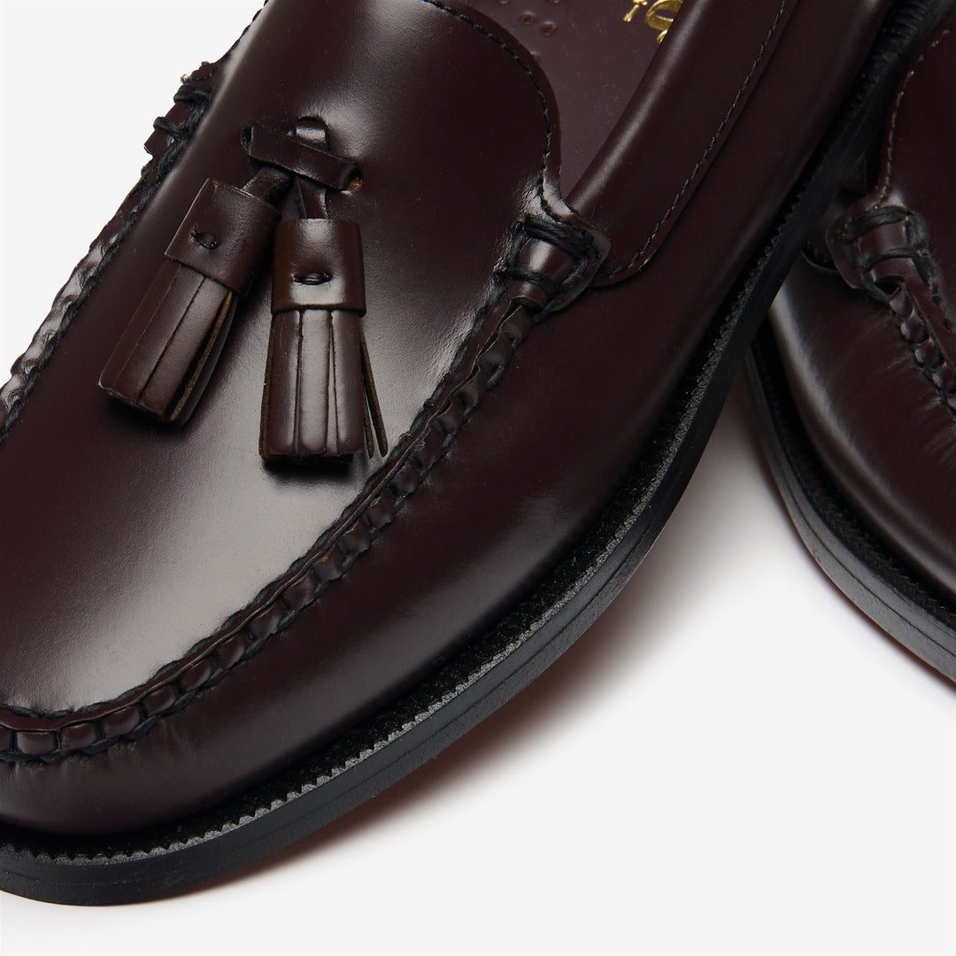 Mocasines de negocios para mujer en marrón oscuro con construcción de cuero main