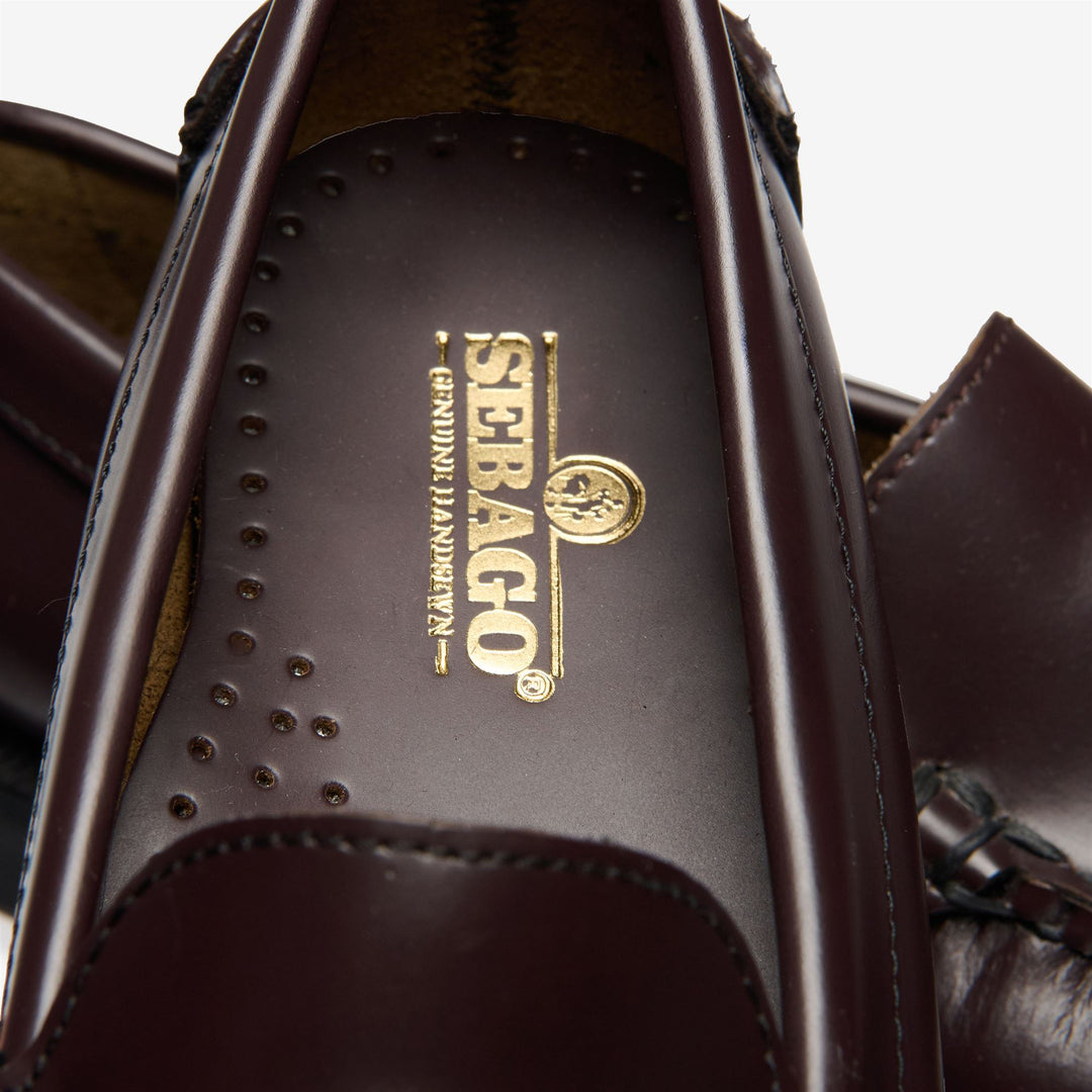 Mocasines de negocios para mujer en marrón oscuro con construcción de cuero main