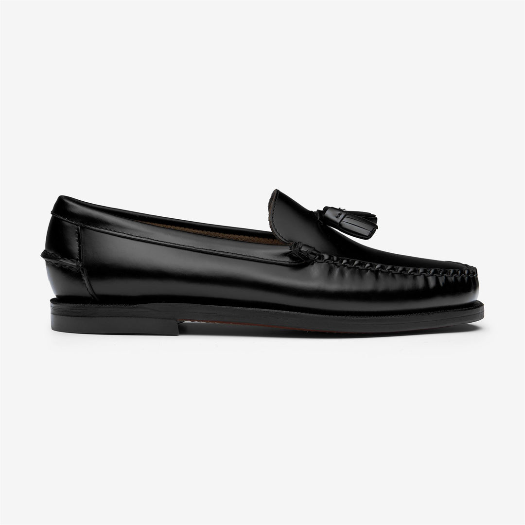 Black Women's Leather Moccasin Dress Loafers for Business 01