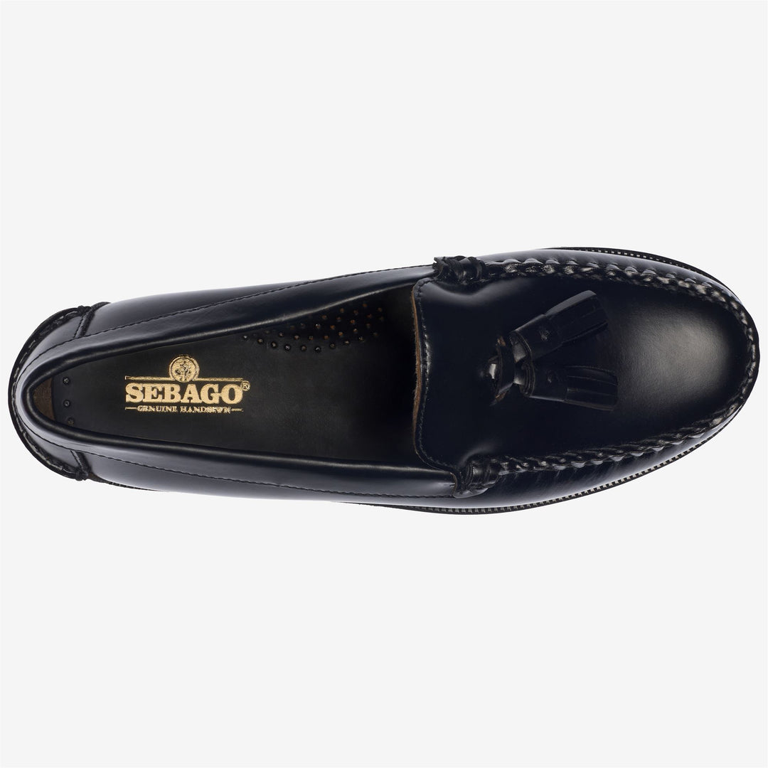 Mocasines de vestir negros de cuero para mujer, ideales para negocios main