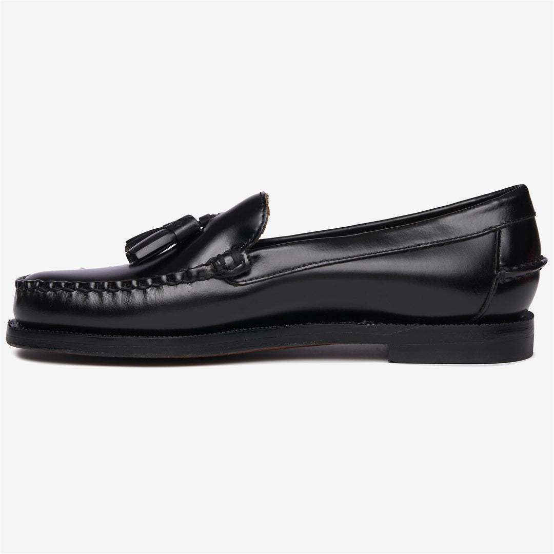 Black Women's Leather Moccasin Dress Loafers for Business main