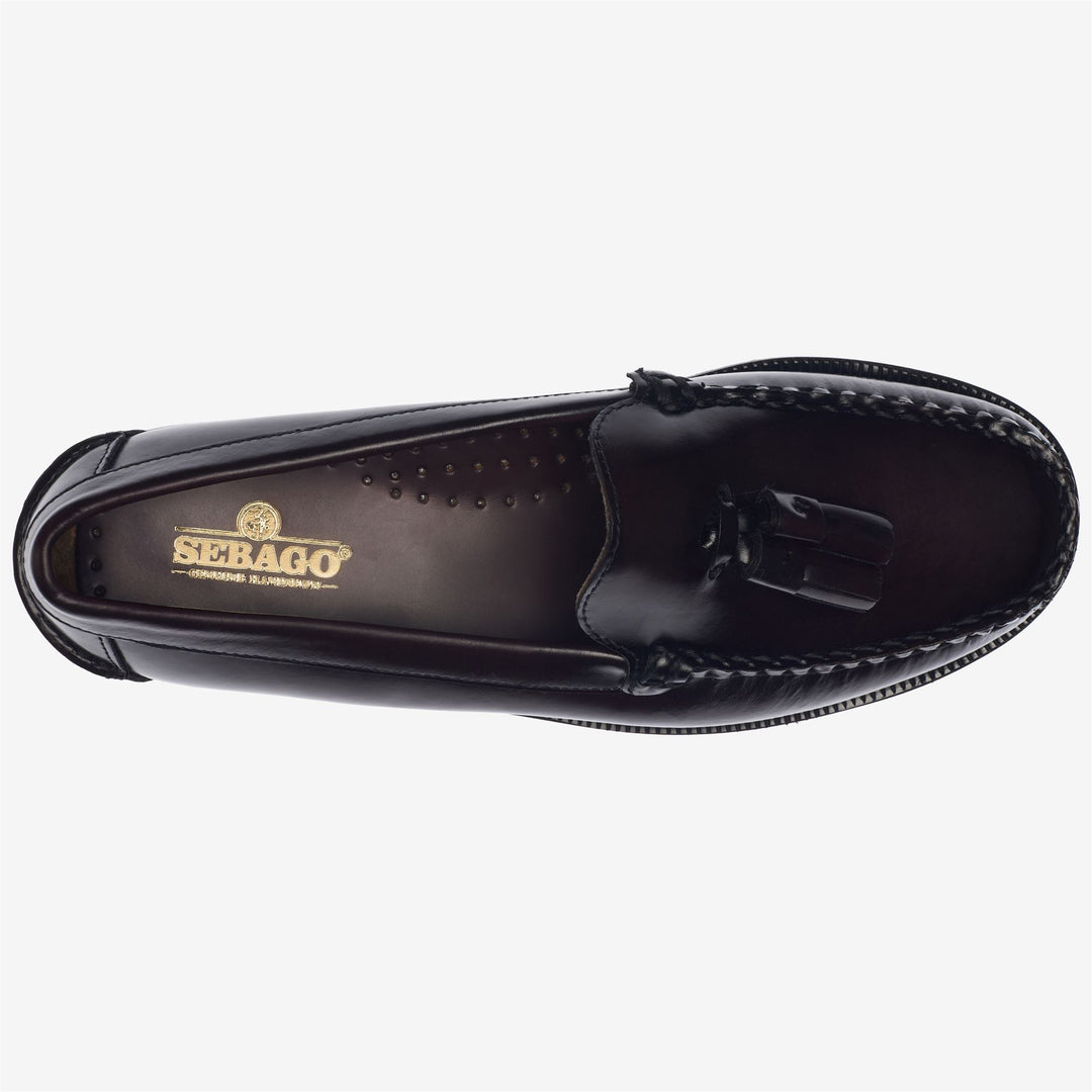 Mocasines de negocios de cuero color burdeos para mujer main