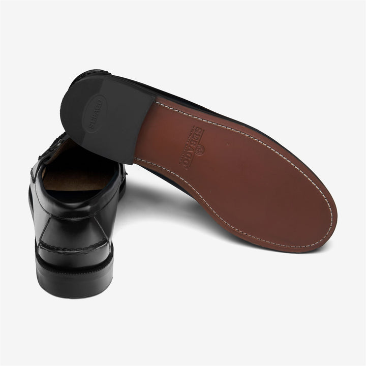 Schwarze Herren Leder Mokassin Loafer fürs Business 4