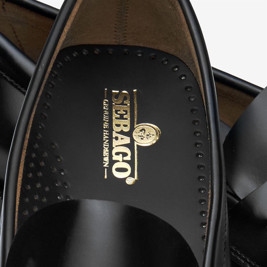 Schwarze Herren Leder Mokassin Loafer fürs Business main