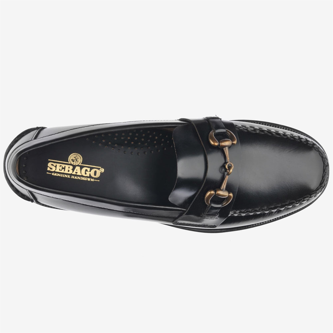Black Men's Leather Moccasin Dress Loafers for Business main