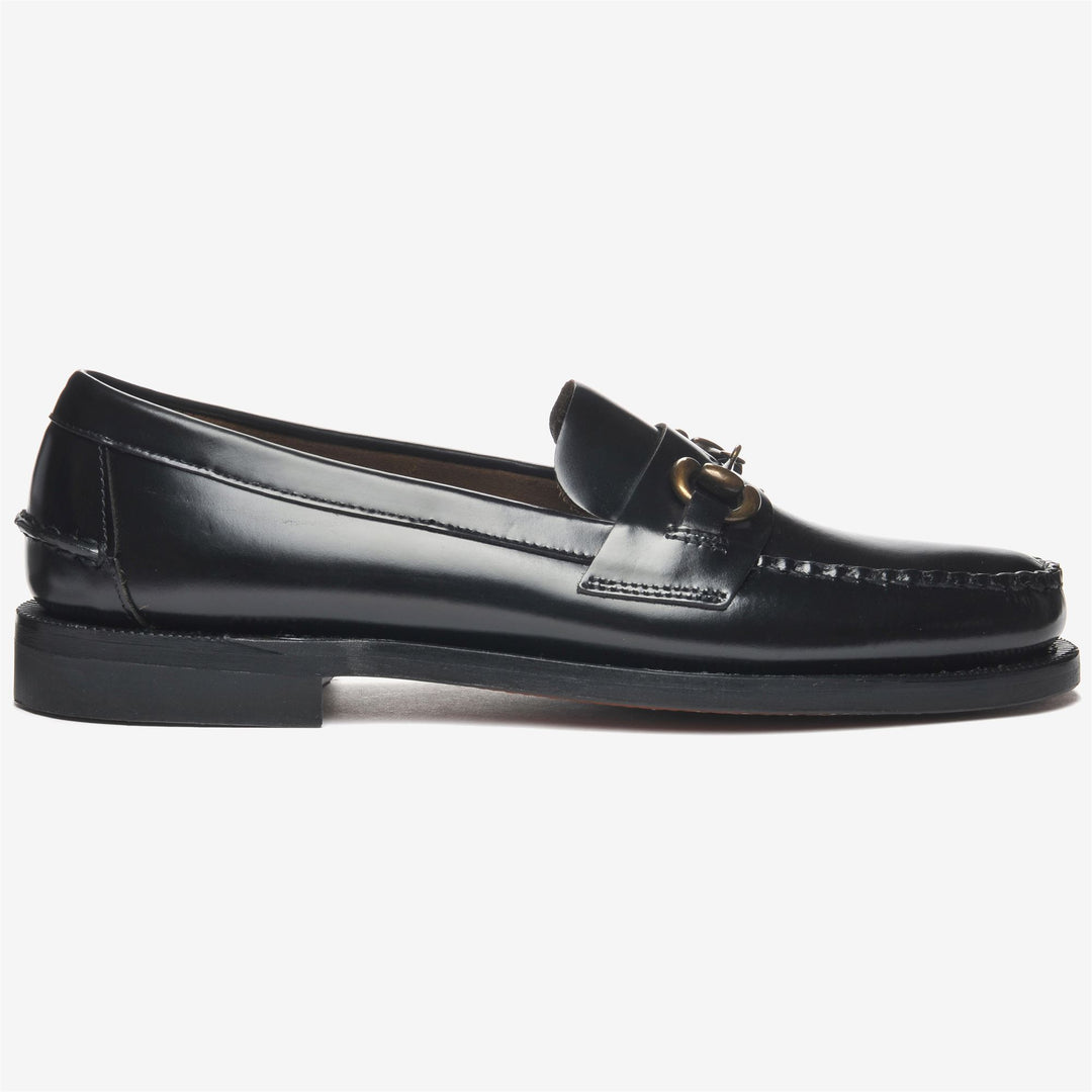 Black Men's Leather Moccasin Dress Loafers for Business 01