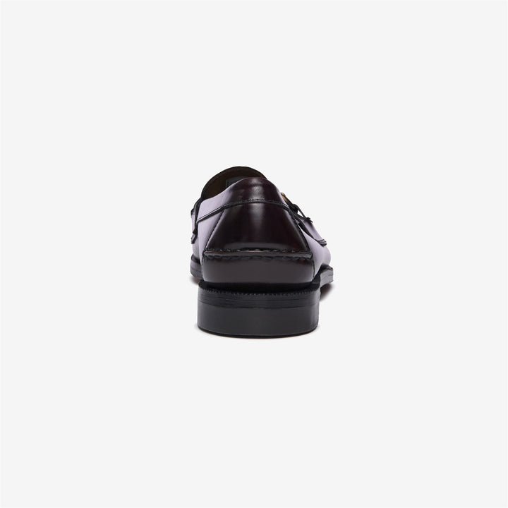 Mocasines de negocios de cuero rojo burdeos para hombre 5