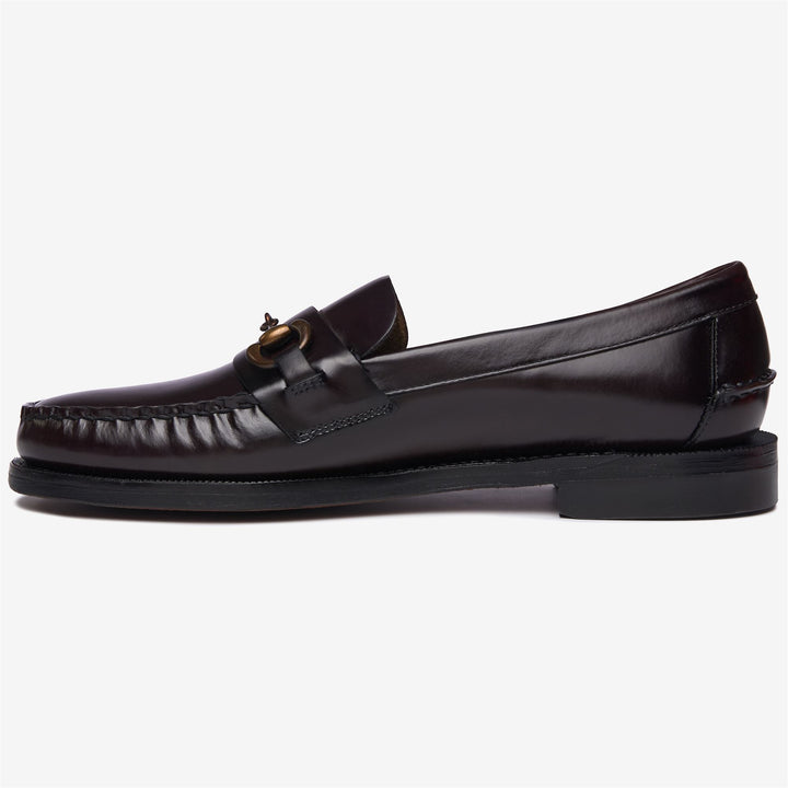 Mocasines de negocios de cuero rojo burdeos para hombre 3