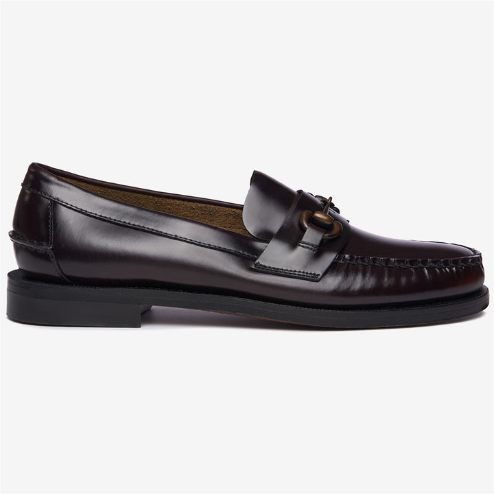 Mocasines de negocios de cuero rojo burdeos para hombre 1