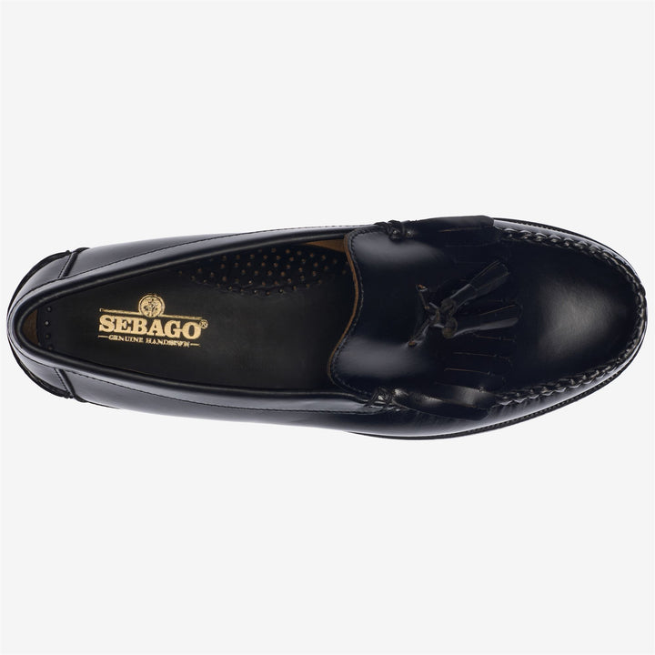 Mocassins habillés en cuir noir pour homme 4
