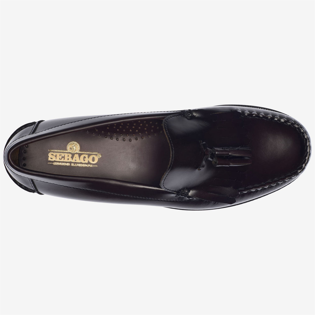 Burgundy Red Men's Leather Slip-On Business Moccasins main