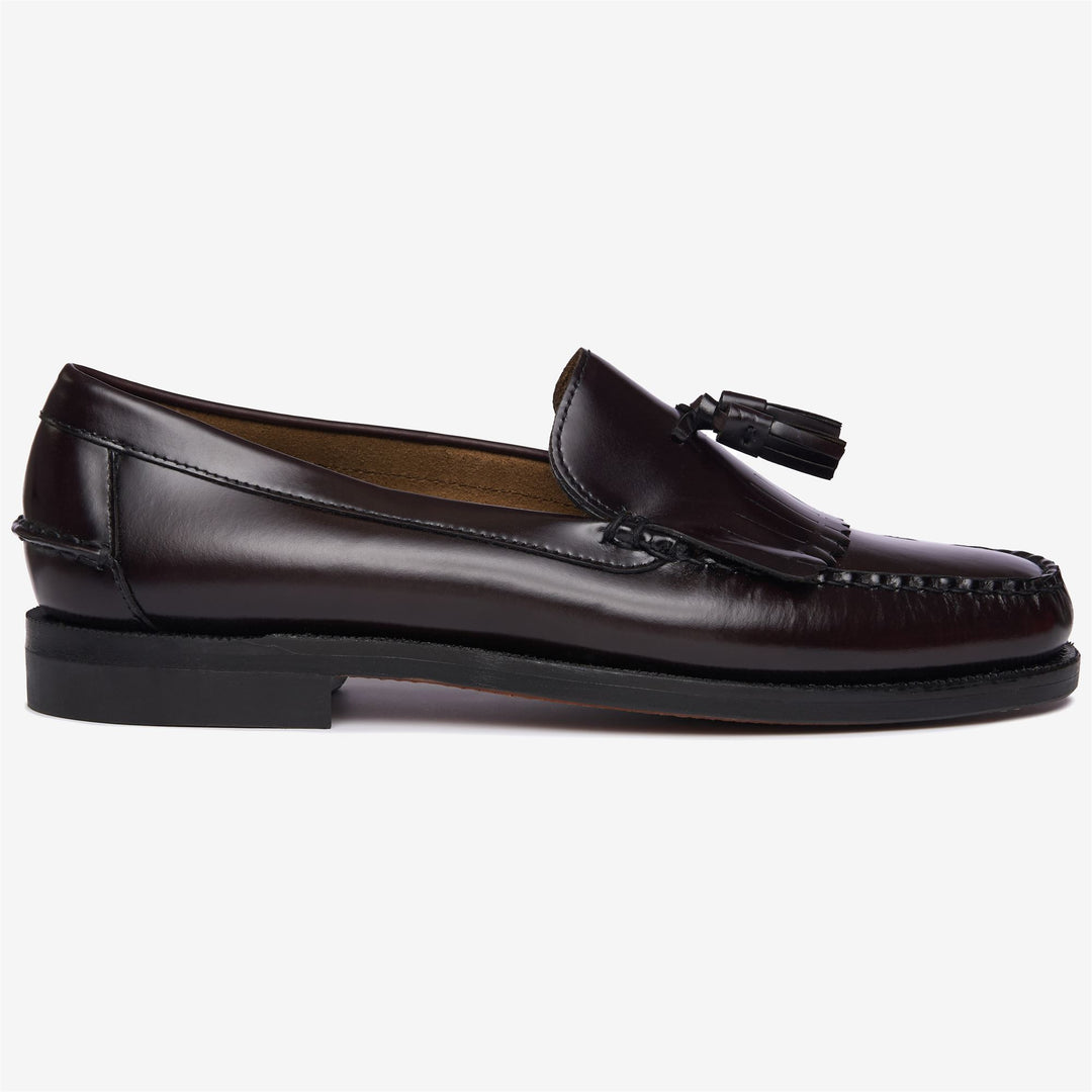 Burgundy Red Men's Leather Slip-On Business Moccasins 01