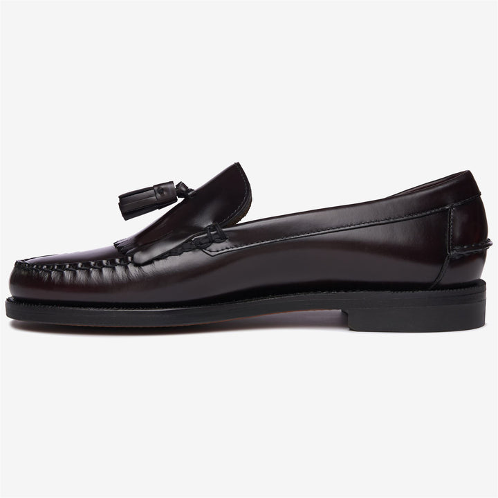 Burgundy Red Men's Leather Slip-On Business Moccasins 3