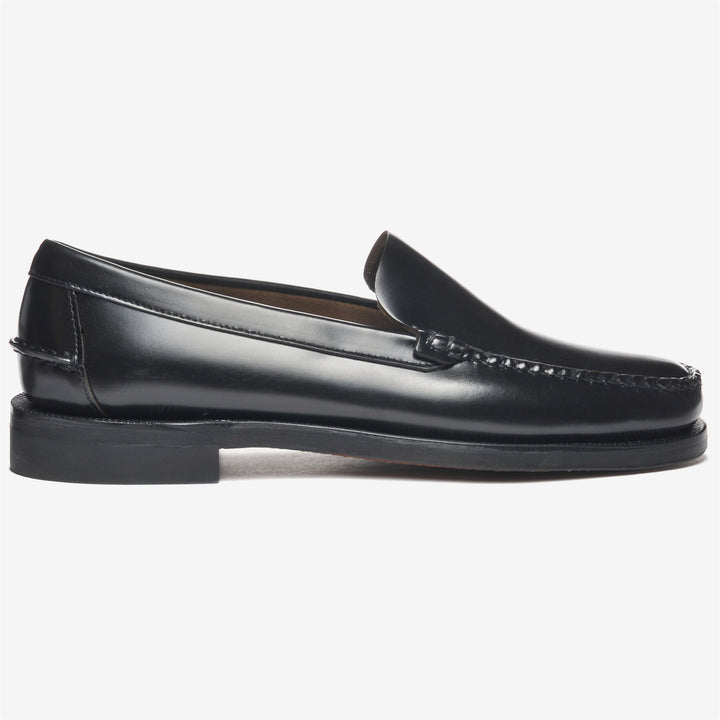 Black Men's Business Leather Moccasin Loafers 1