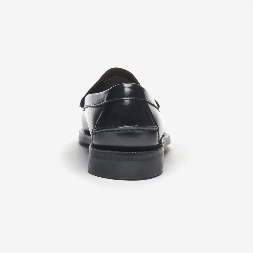 Mocassins en cuir noir pour homme main