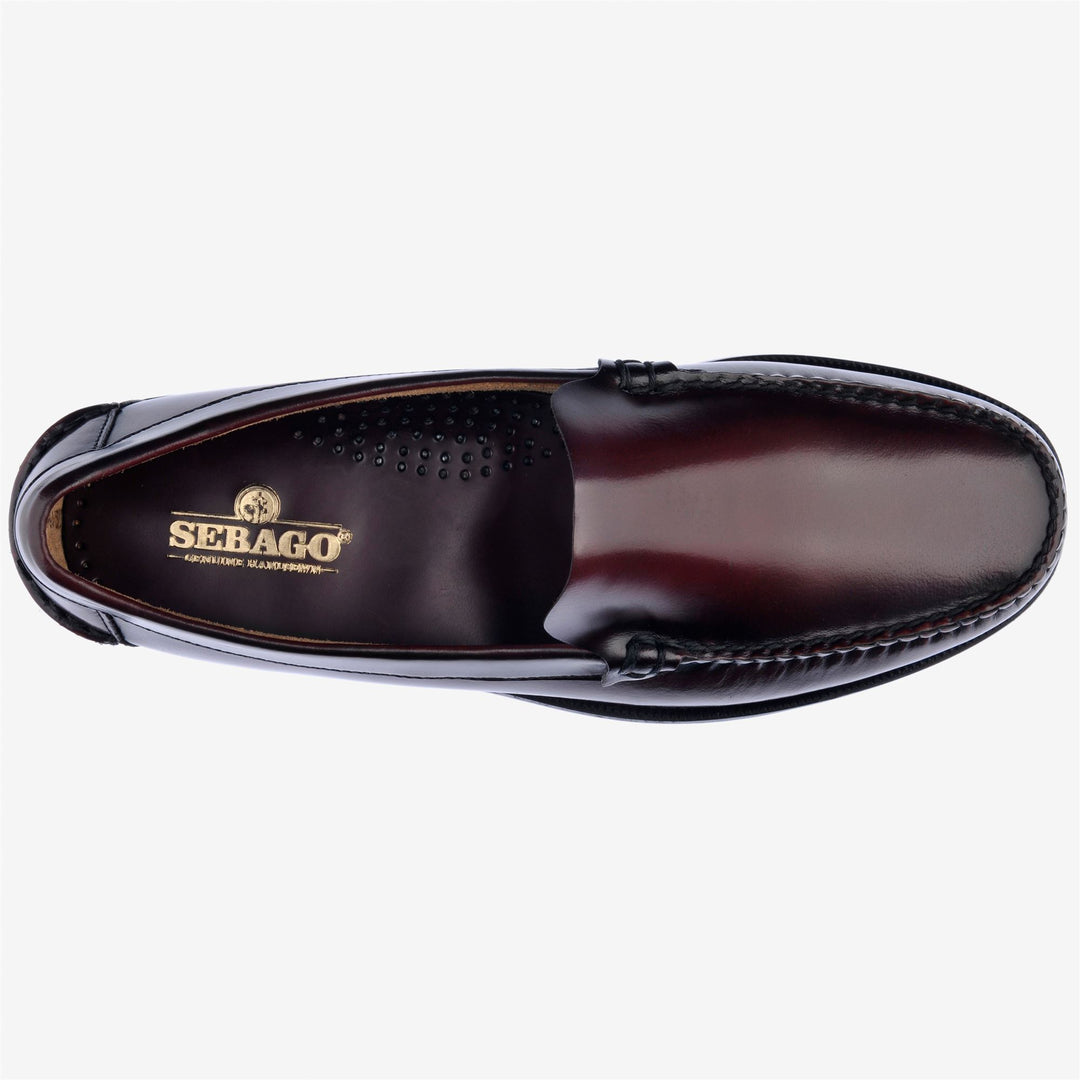 Mocassini in Pelle da Uomo Bordeaux per Affari main