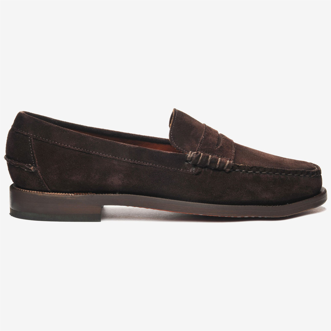 Mocassini da Uomo Business Marroni Scuro con Tomaia in Pelle 01