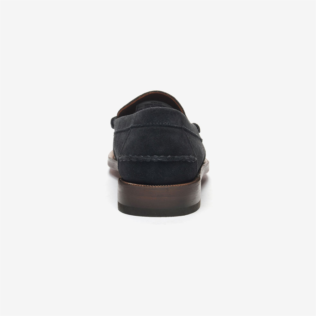 Navy Blue Men's Leather Business Moccasin Loafers main