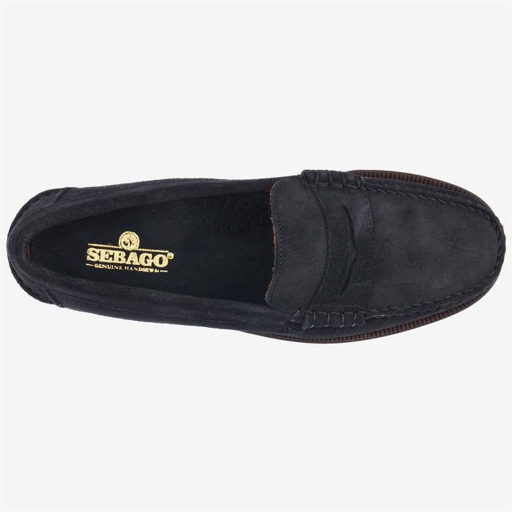 Navy Blue Men's Leather Business Moccasin Loafers 4